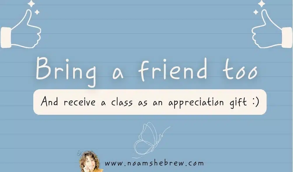 Bring a Friend to private Hebrew Classes Card