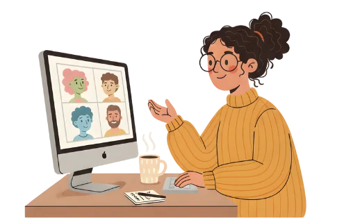 Pencil Image Showing Online Group Hebrew Learning Classes