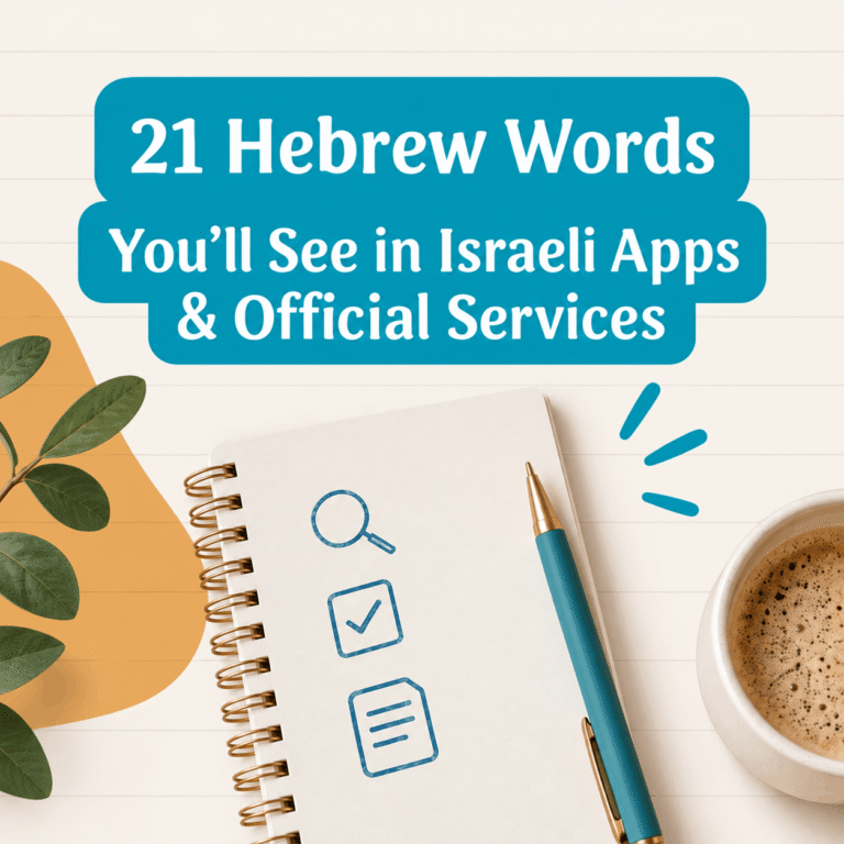 21 Hebrew words you'll see in Israeli apps and official services